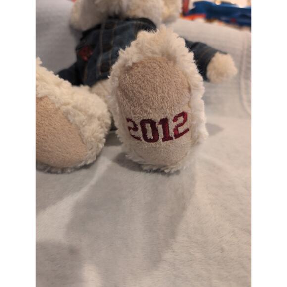 Hudson’s Bay Canada Olympic Team Bear Plush 2012 Denim Jacket Collectible - Picture 3 of 5